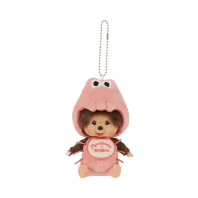 Sekiguchi Tanukyun x Monchhichi Kao-deka SS Keychain Shrimp