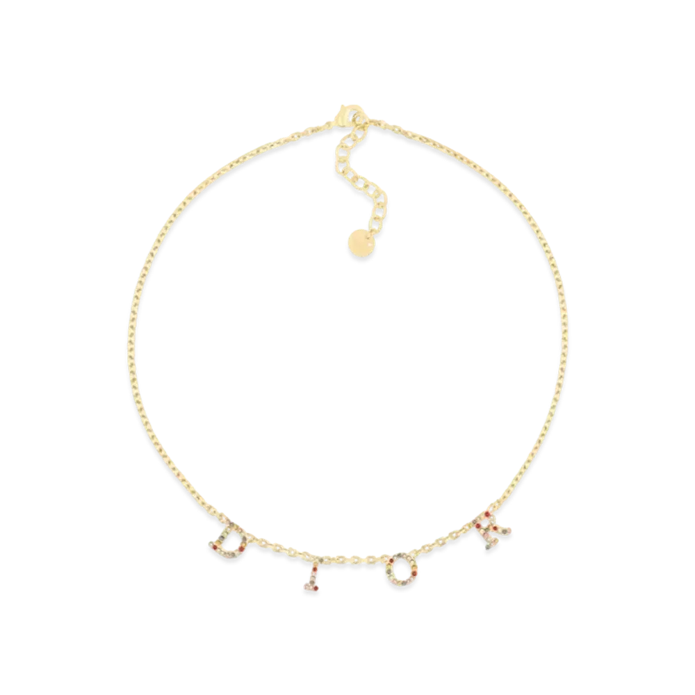 Dior Dior(r)evolution Rhinestone Necklace "Gold/Multicolor"