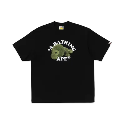 A BATHING APE Milo College Relaxed Fit Tee "Black"
