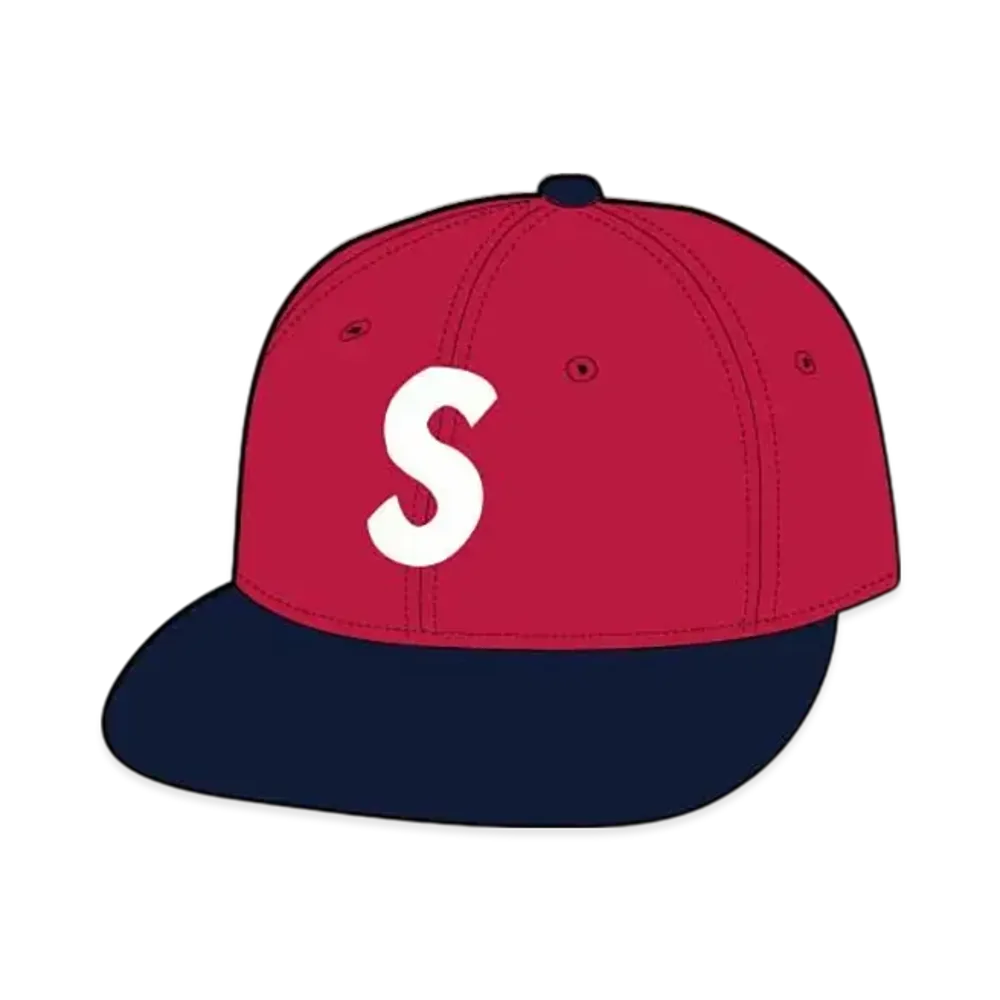 Supreme 2-Tone S Logo 6-Panel "Red"