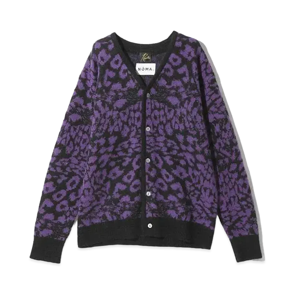 Needles x NOMA t.d. Mohair Cardigan - Leopard "Black"