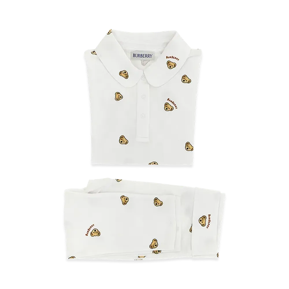 Burberry Kids Orsetto Thomas Baby Set "White"