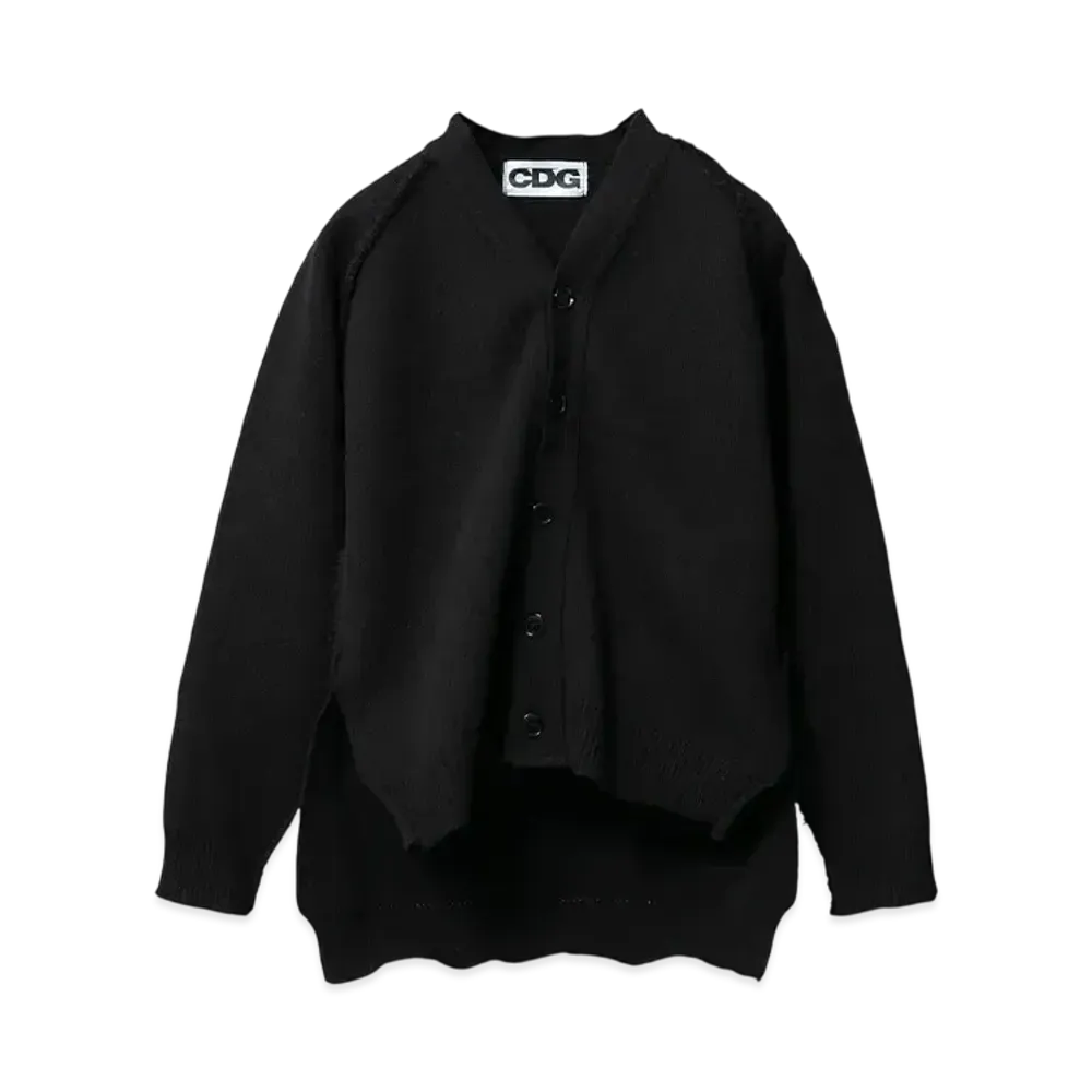 COMME des GARCONS CDG Outside Seam Long Back Cardigan "Black"