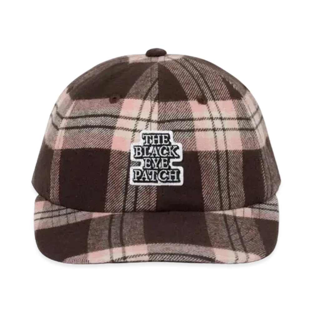 Black Eye Patch OG Label Checked Cap "Pink"