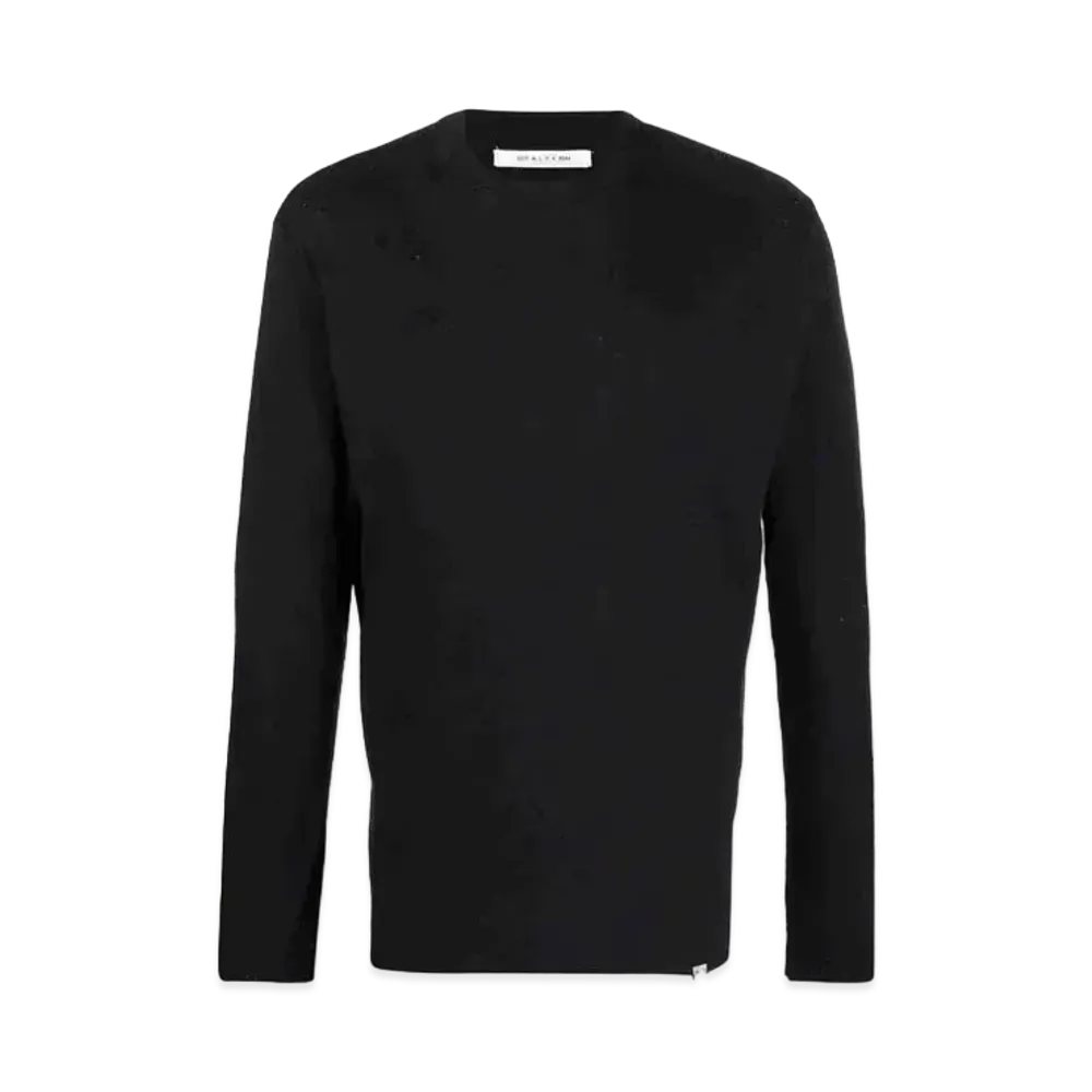 1017 ALYX 9SM Distressed-Effect Crew-Neck T-Shirt "Black"