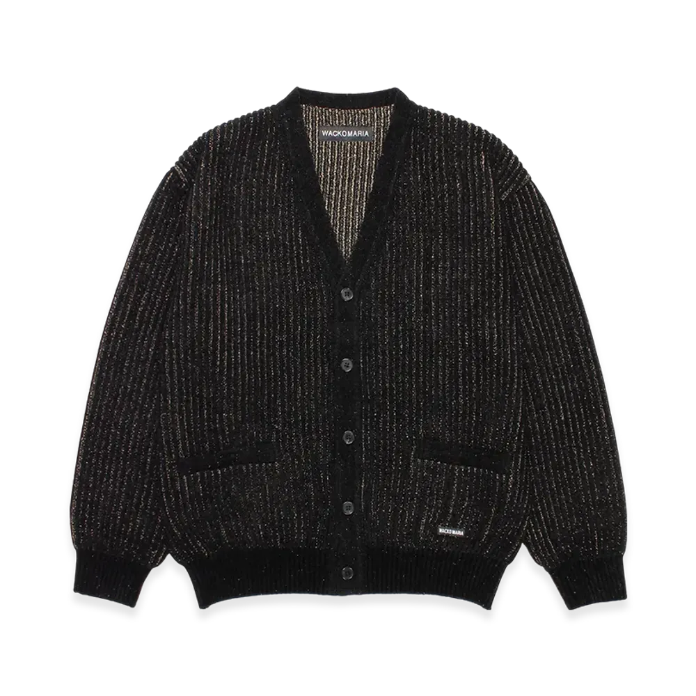 WACKO MARIA Glitter Knit Cardigan "Gold"