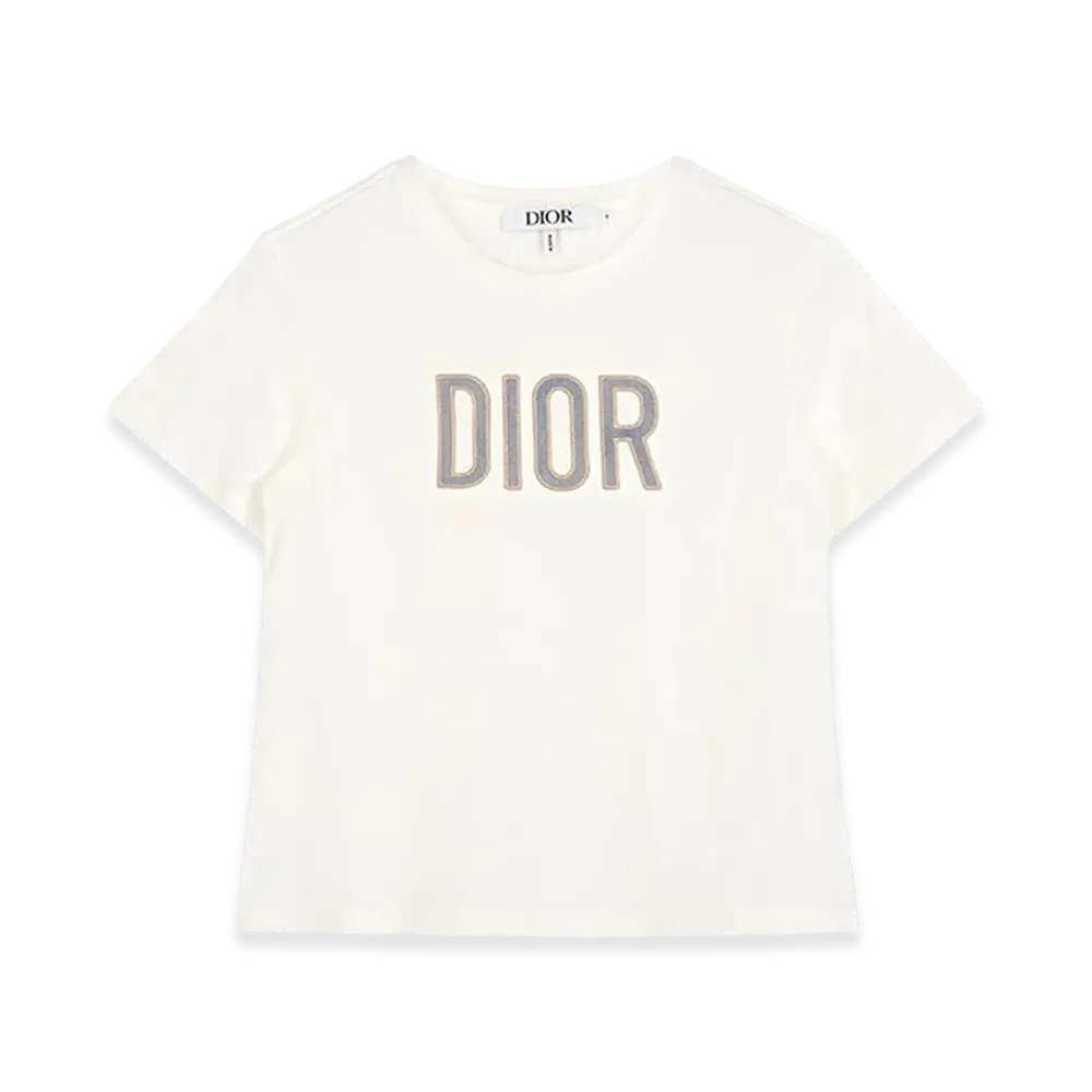 Dior Kids Cotton Jersey T-Shirt "Ivory"