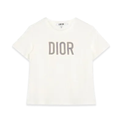 Dior Kids Cotton Jersey T-Shirt "Ivory"