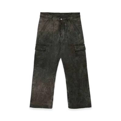 Rick Owens DRKSHDW Distressed Cargo Trousers "Gray"