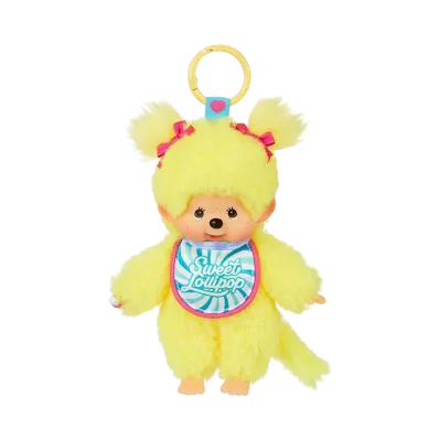 Sekiguchi Sweet Lollipop Monchhichi Keychain (Yellow)