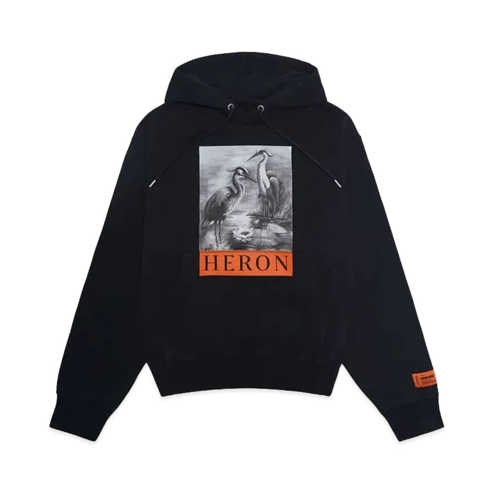 HERON PRESTON NF HERON BW HOODIE "BLACK BLACK"