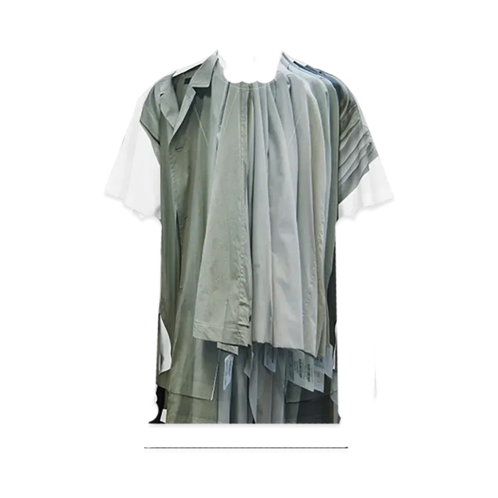 COMME des GARCONS HOMME PLUS Transfer Print Tee Shirt "BlackBlue"