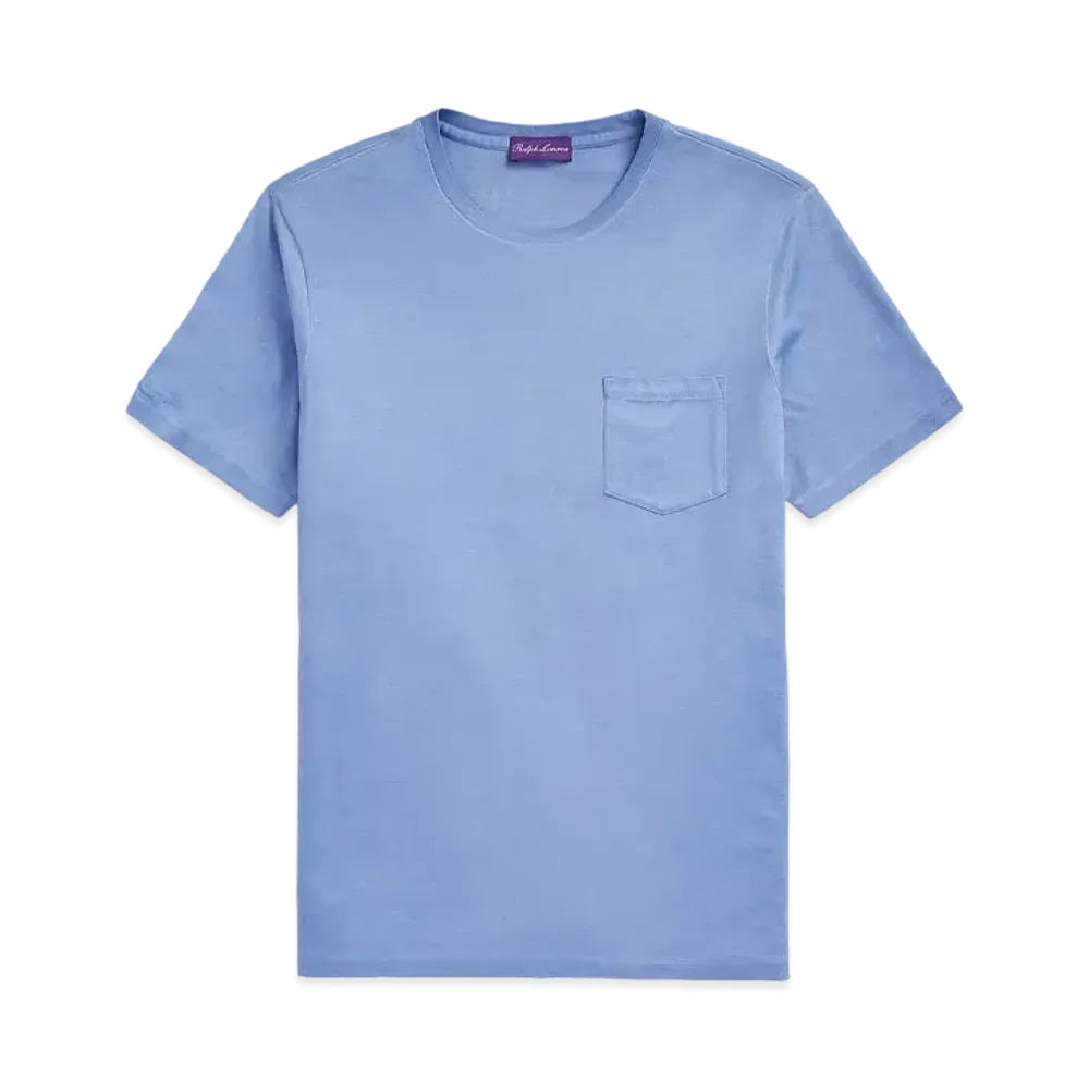 Ralph Lauren Purple Label Garment Dyed Jersey Pocket T-Shirt "Blue"