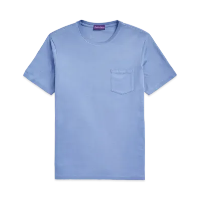 Ralph Lauren Purple Label Garment Dyed Jersey Pocket T-Shirt "Blue"