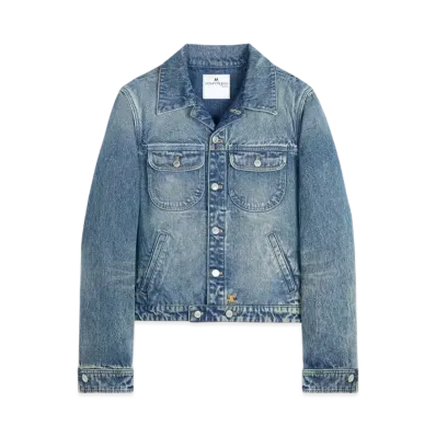 Courreges Men's Denim Trucker Jacket "Vintage Medium Blue"