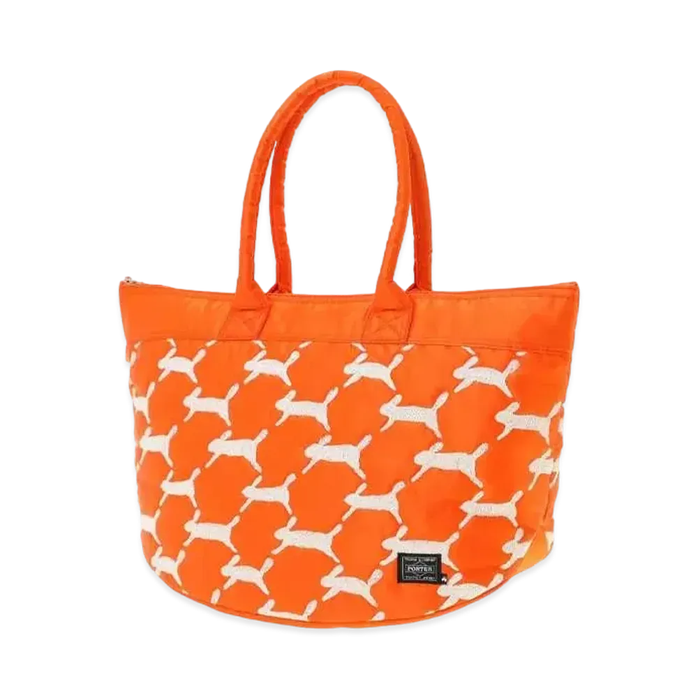 PORTER x mina perhonen Run Run Run Tote Bag "Orange"