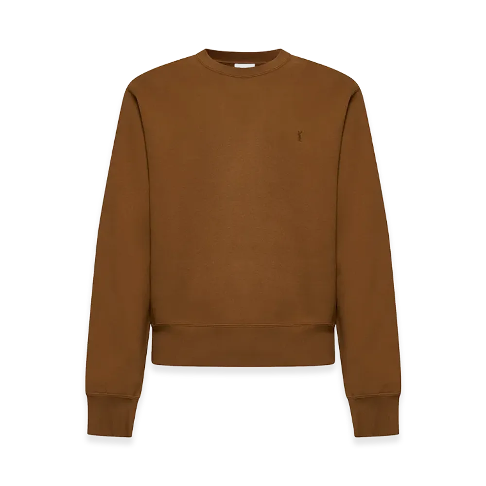 Saint Laurent Cotton Sweatshirt "Brown"