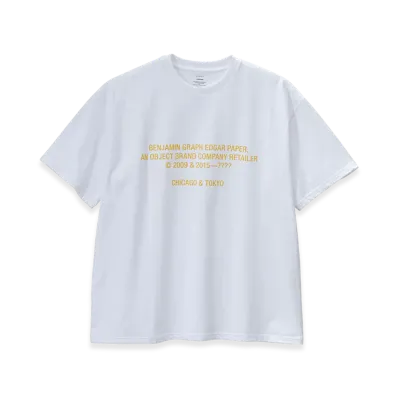 Graphpaper x Benjamin Graph Edgar Paper S/S Oversized Tee "White/Yellow"