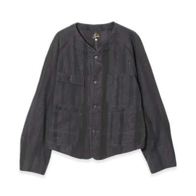 NEEDLES Engineer Jacket - 10oz Denim / Python Jacquard "Purple"