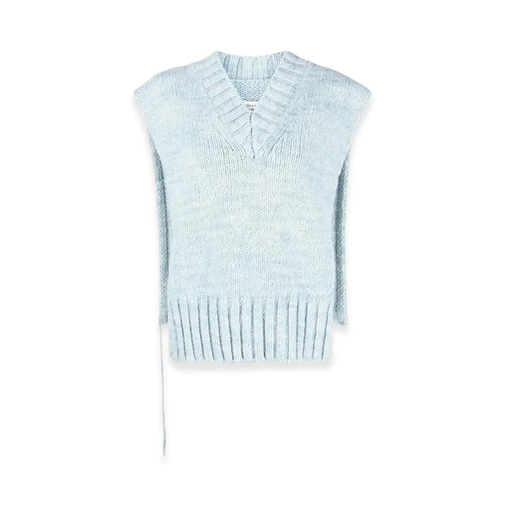 Maison Margiela Women's Botanical Dye Knit Vest "Pale Blue"