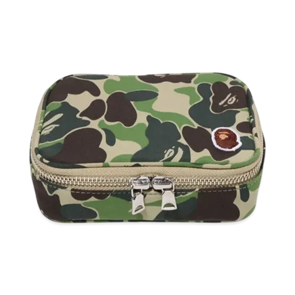 A BATHING APE Abc Camo Amenity Pouch "Green"