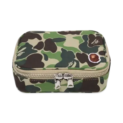 A BATHING APE Abc Camo Amenity Pouch "Green"