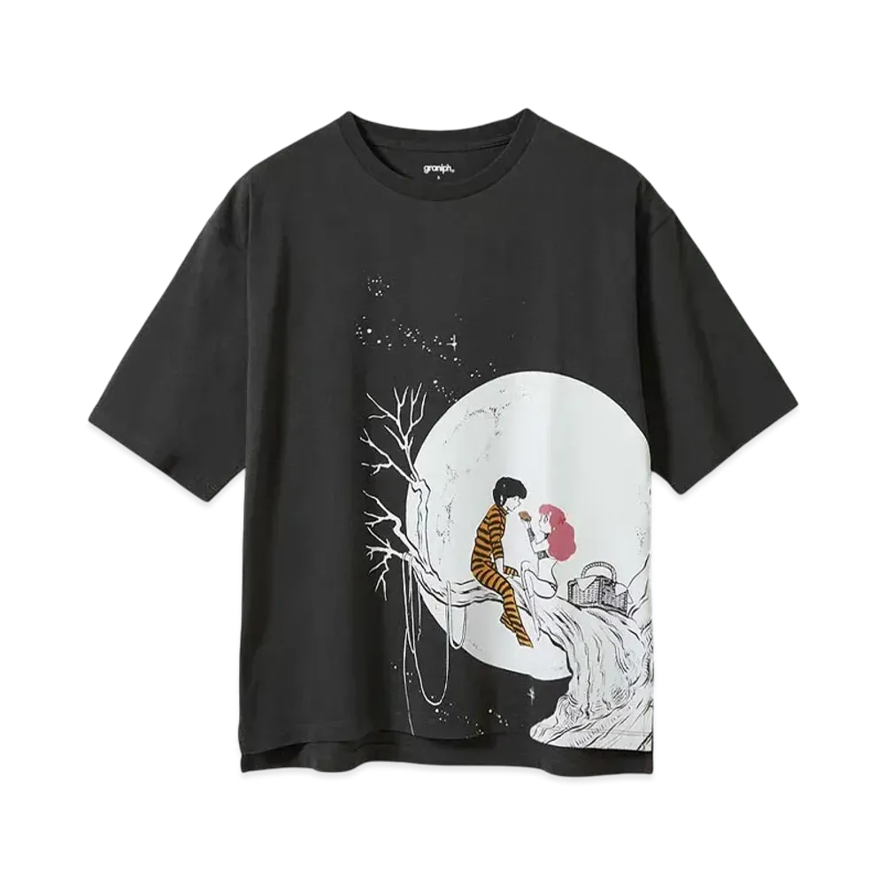 graniph x Urusei Yatsura Ray-San, Aah! Big Silhouette T-Shirt "Sumikuro"