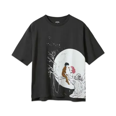 graniph x Urusei Yatsura Ray-San, Aah! Big Silhouette T-Shirt "Sumikuro"