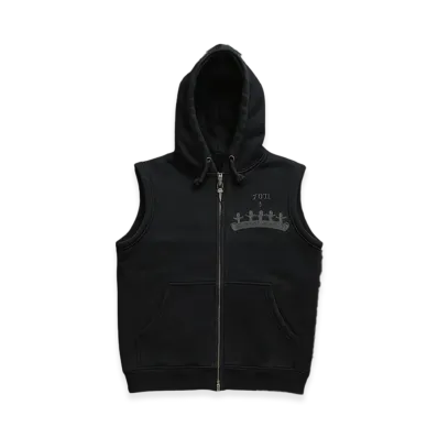 Chrome Hearts Foti SleeveleS/S zip-up Hoodie "Black"