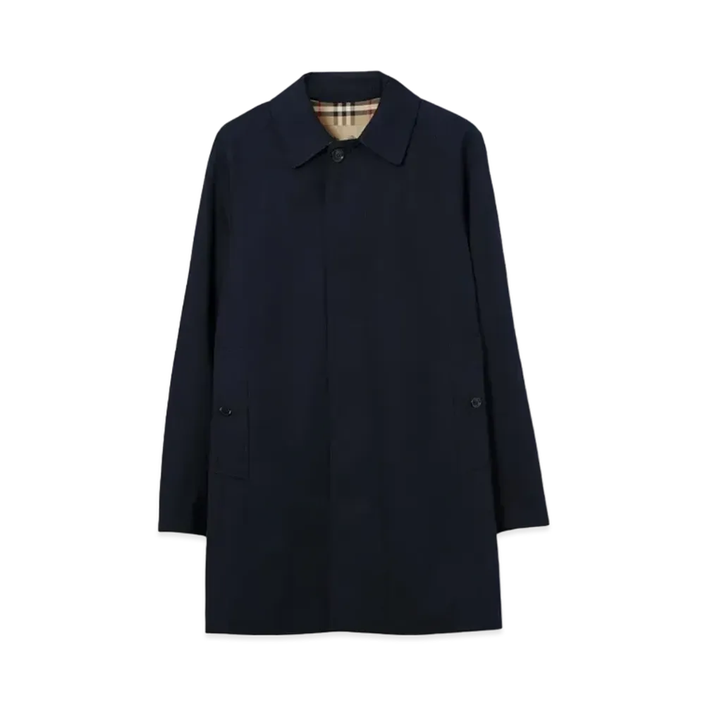 Burberry Men's Short Camden Heritage Car Coat "Blue"