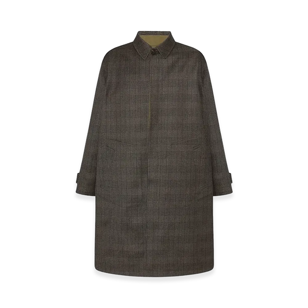 The Row Palo Virgin Wool and Silk Coat "Black/Light Brown"