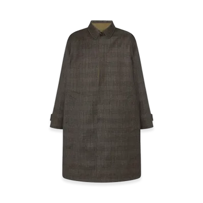 The Row Palo Virgin Wool and Silk Coat "Black/Light Brown"
