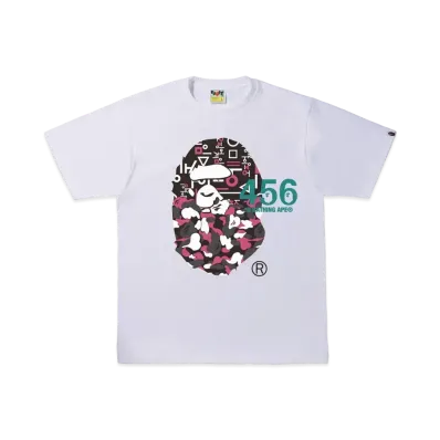 A BATHING APE X SQUID GAME APE HEAD TEE "White"