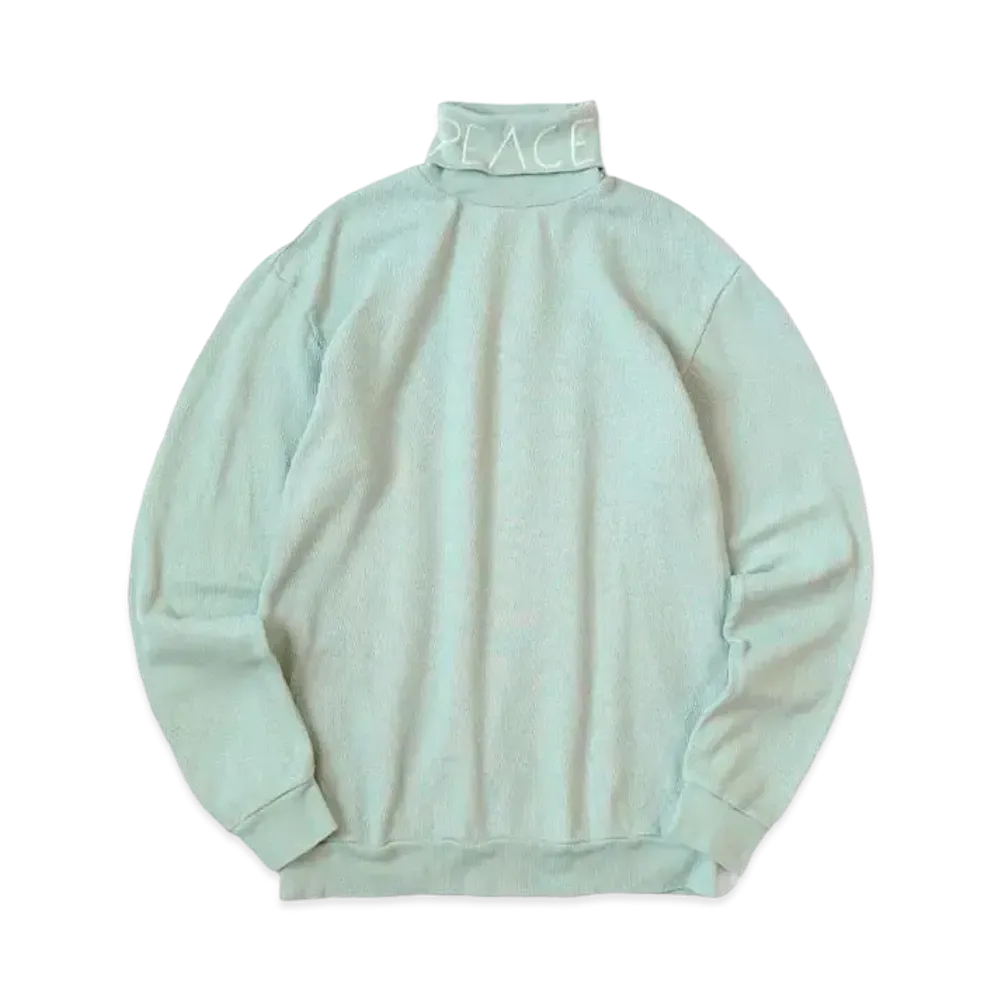 KAPITAL Waffle India High Neck Long Tee "Mint"