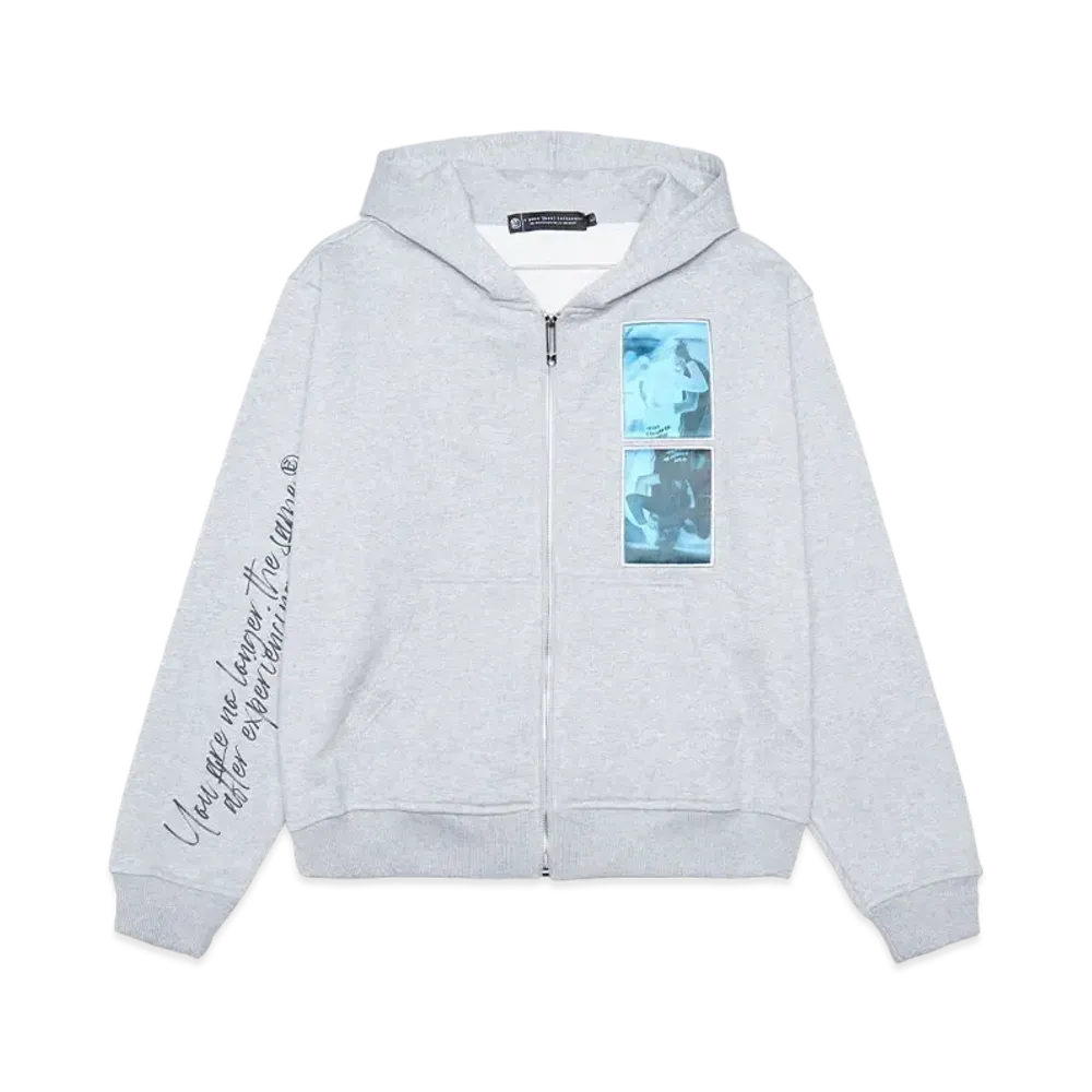 URAN SAKAGUCHI x A GOOD BAD INFLUENCE ZIP HOODIE "GRAY / BLUE"