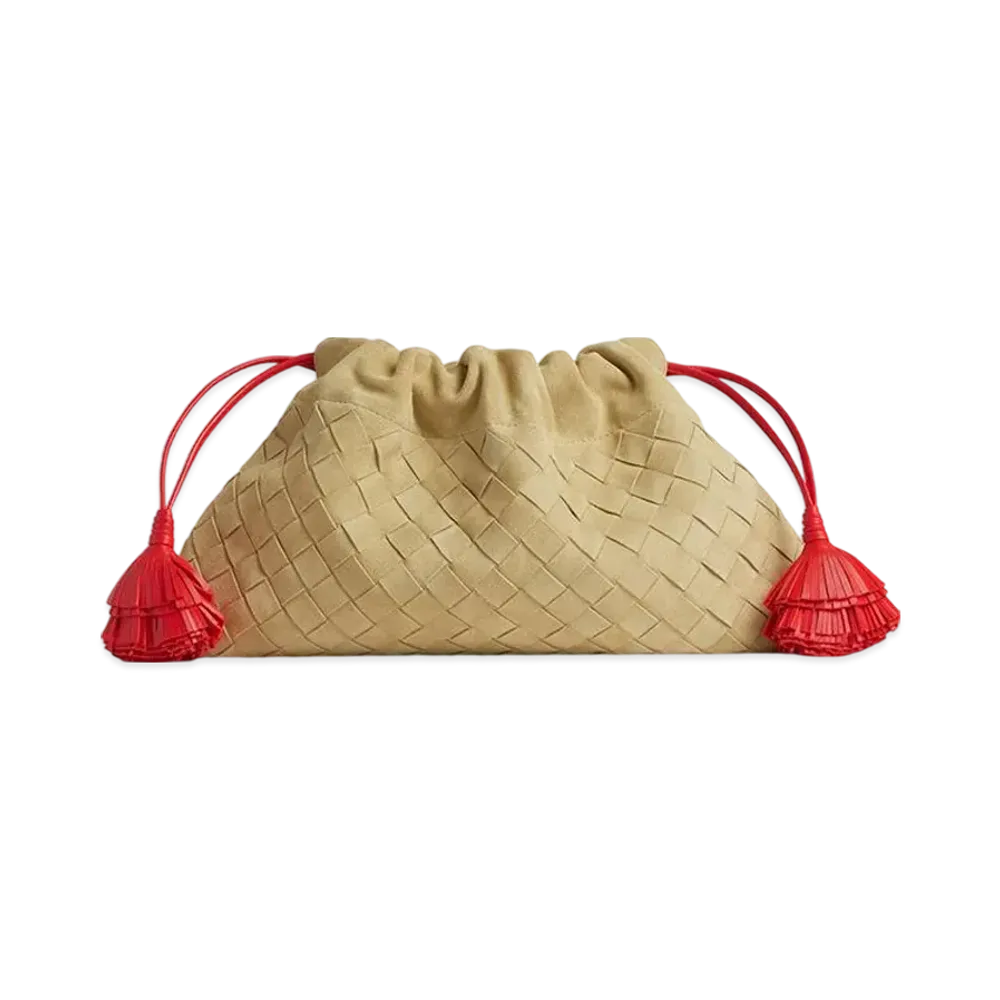Bottega Veneta Dustbag Notte "Tapioca/Cherry Tomato"