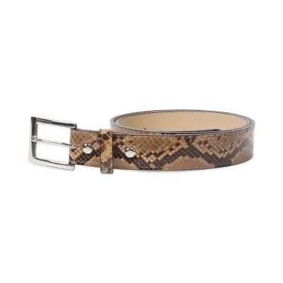 WACKO MARIA Python Leather Belt "Beige"