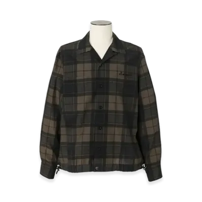 sacai Plaid Print Shirt "Khaki/Navy"