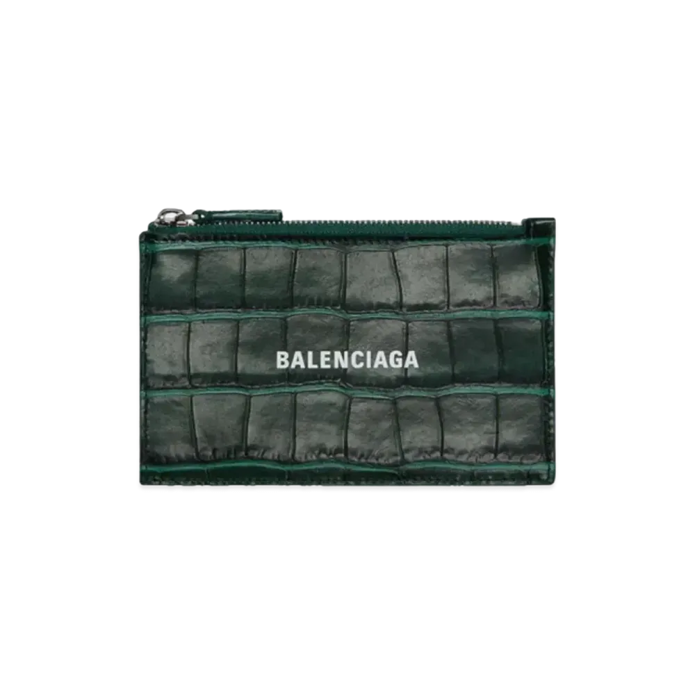BALENCIAGA Men's Cash Large Long Coin And Card Holder Forest "Forestgreen"