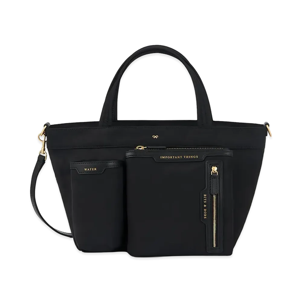 Anya Hindmarch Multi Pocket E/W Tote Mini "Black"