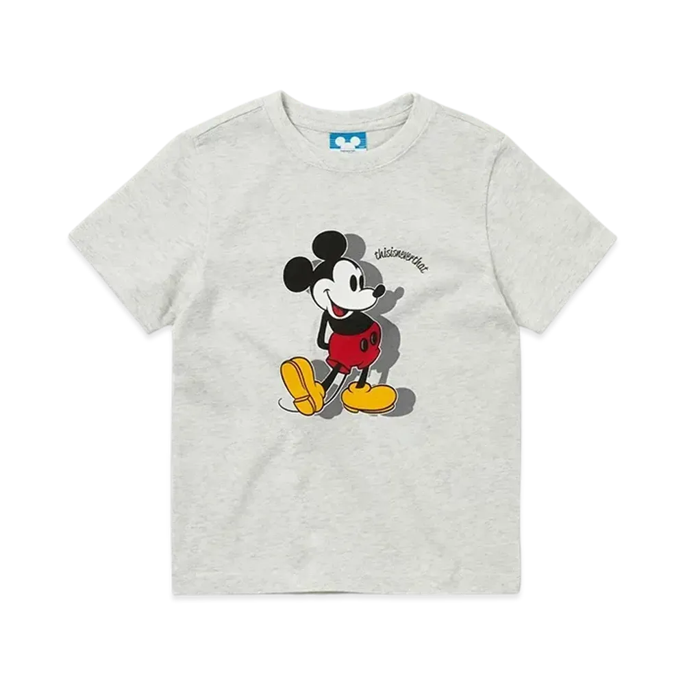 thisisneverthat x Disney Mickey Kids Tee "Light Heather Grey"
