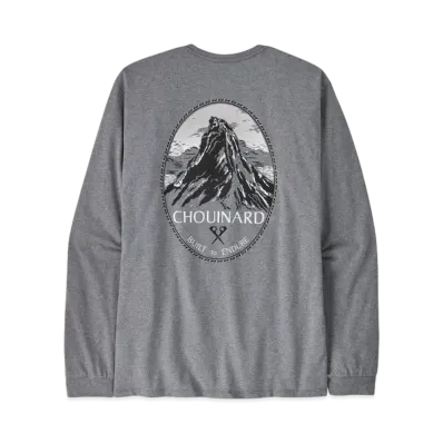 Patagonia Men's Longsleep Chouinard Crest Responsibility "Grey Heather"