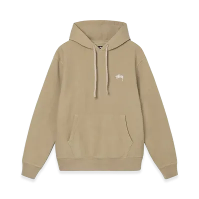 Stussy Stock Logo Hoodie "Khaki"
