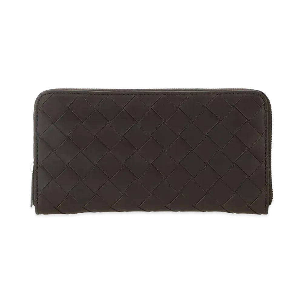 Bottega Veneta Leather Wallet "Dark Brown"