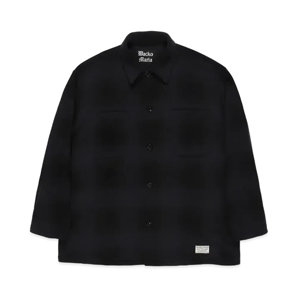 WACKO MARIA Check Fleece Shirt Jacket "Black"