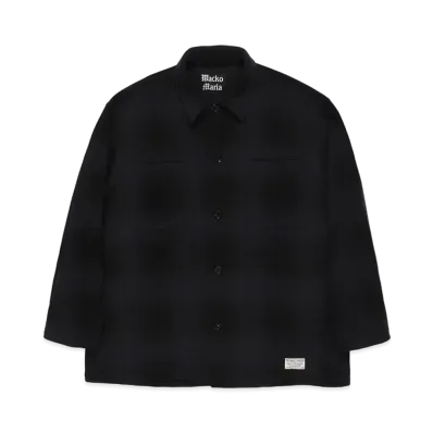 WACKO MARIA Check Fleece Shirt Jacket "Black"