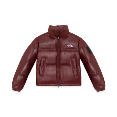 The North Face Leather Nuptse Down RDS Jacket (W) "Red"