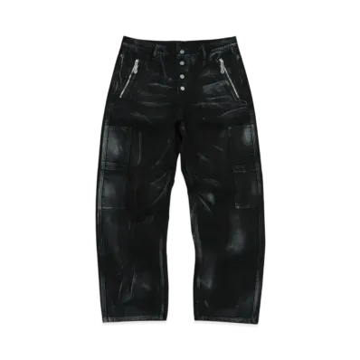THUG CLUB Leave a Trace Denim Pants "Black"