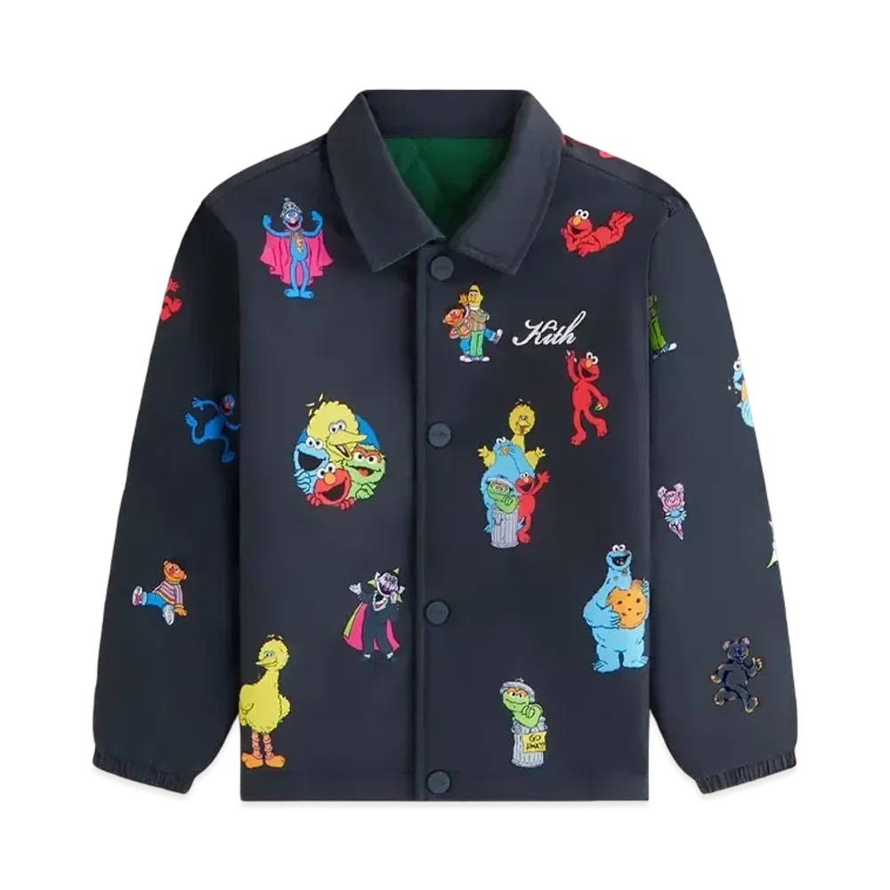 Kith x Sesame Street Kids Reversible Coaches Jacket "Black"