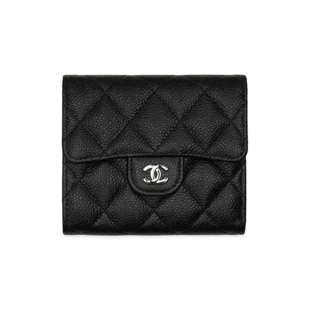 CHANEL Classic Small Flap Wallet Matelasse Caviarskin "Black"